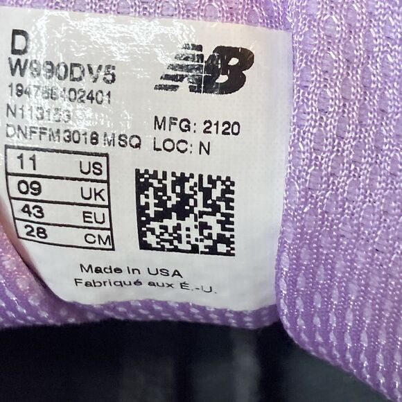 New Balance Shoes Women’s 11  Grey Made In USA 990v5 Running  W990DV5 - Picture 9 of 12